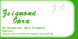 zsigmond opra business card